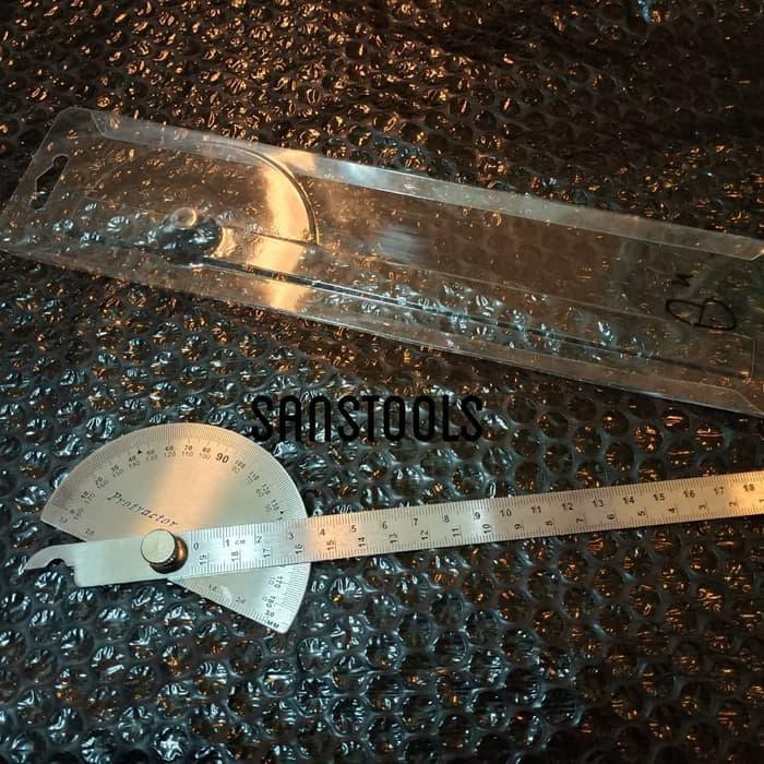 

penggaris siku busur derajat protractor mistar skala 8" 20cm