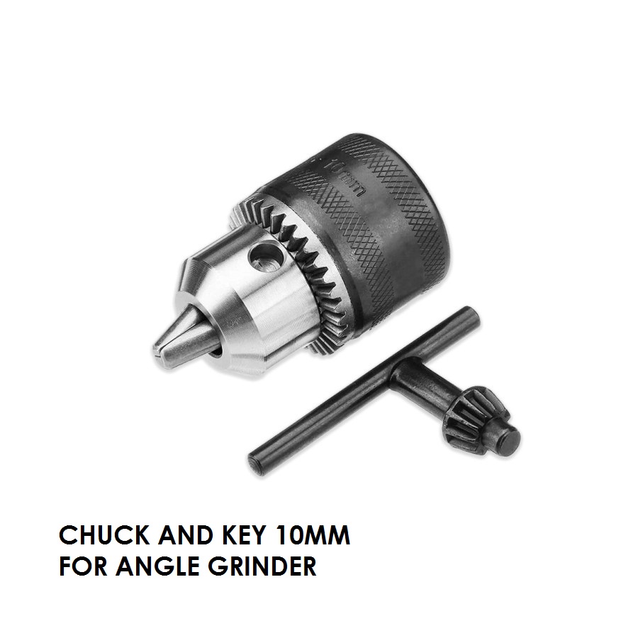 Kepala Bor 10 mm Untuk Mesin Gerinda 4inch Arbor M10 Drat Drill Chuck Grinder 4&quot; 4 inch 1.5 - 10mm cocok untuk Adaptor Dinamo