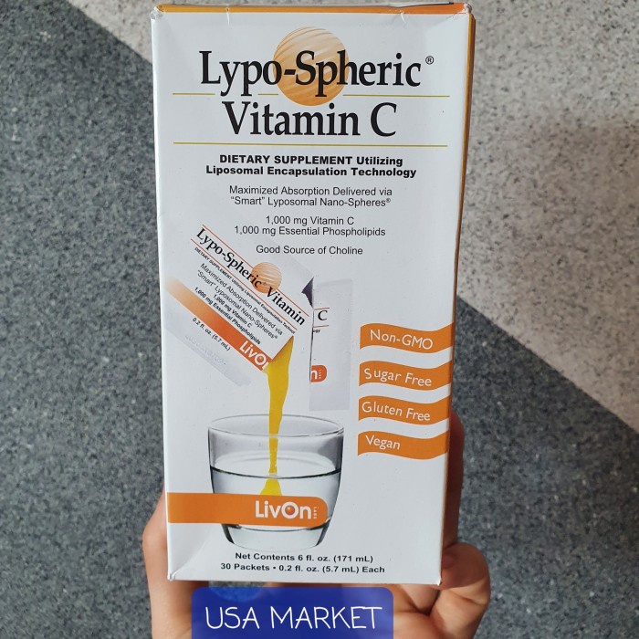 {cantikstore} Lypo- Spheric Vitamin C Liposomal Vit c 1000 mg 30 packet - box perfect Berkualitas