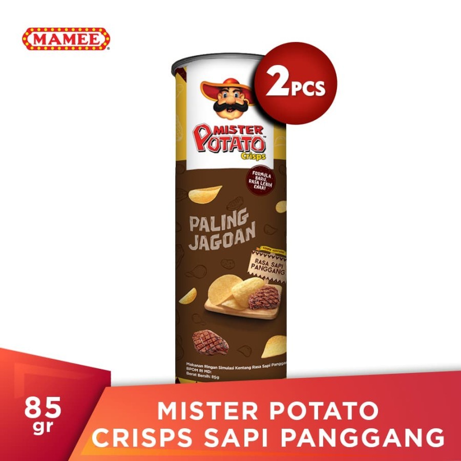 

Mister Potato Crisps Sapi Panggang 85gr - 2 Pcs