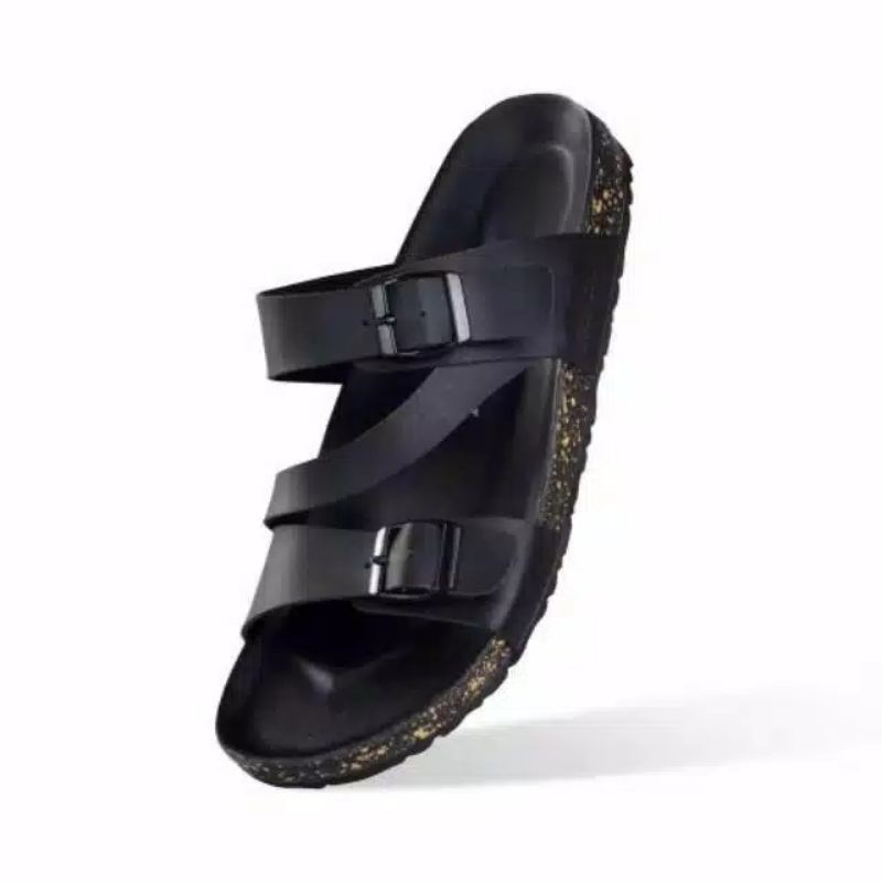 Sandal Pria Terbaru H 2878 Brand Hertz Sandal Puyuh Warna Hitam