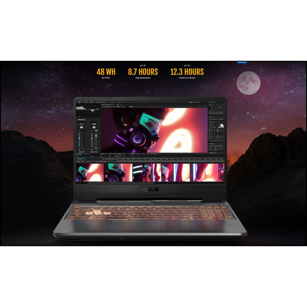 ASUS TUF A15 FA506IHR RYZEN 5 4600H RAM16GB SSD512GB NVIDIA GTX1650 WINDOWS 11 DAN OHS ORIGINAL