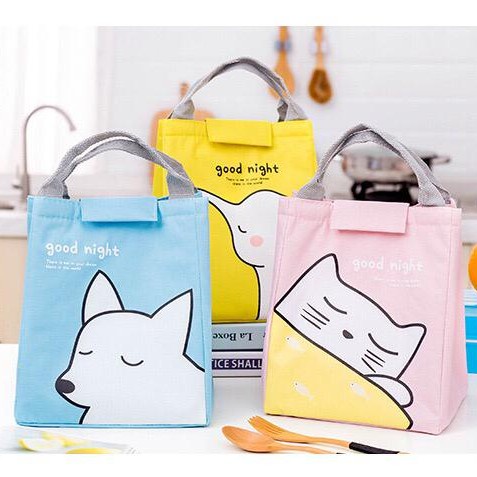 ♫ Megata ♫ A062 Tas Bekal Jumbo Animal Goodnight Organizer Bag Kotak Cooler Makanan Import