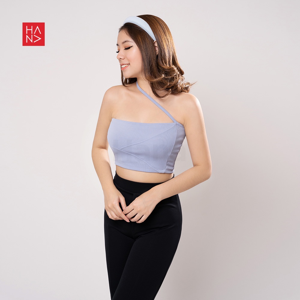 Hana Fashion - Suzy Cross Crop Top Rajut Wanita - CT224