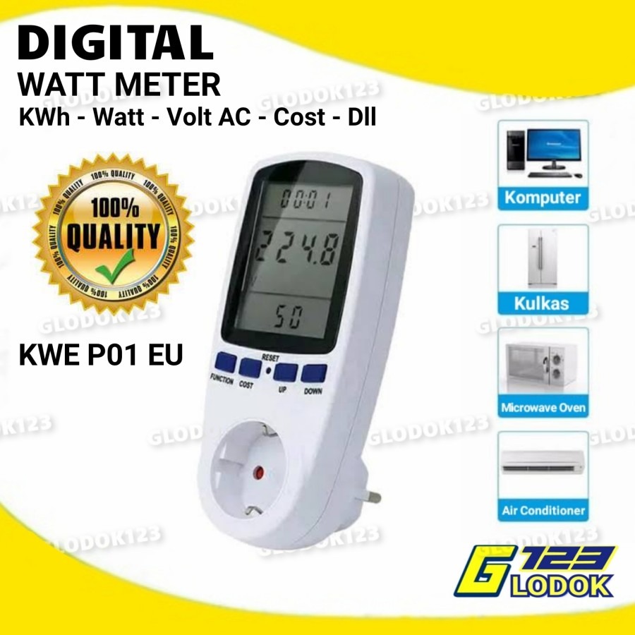 Pengukur Listrik KWh Digital Power Meter Volt Amper Watt Meter