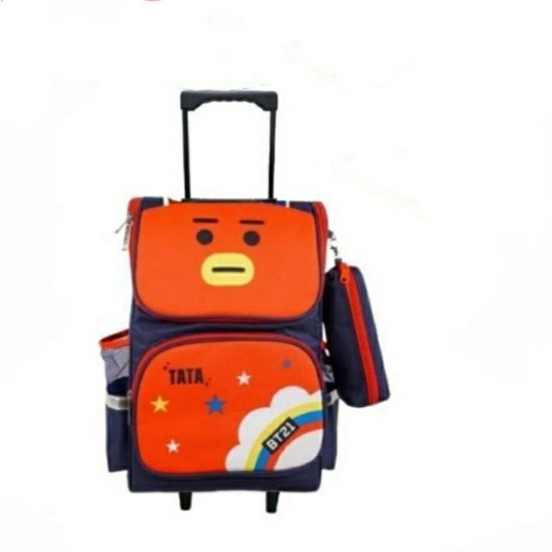 Ransel roda Tas Viral /Kuda Pony 3D/Boba LED Ransel anak sekolah SD tas roda tas troly