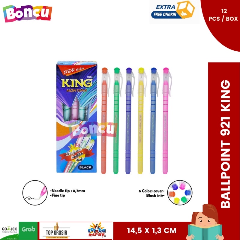 

Pulpen / Pen / Bolpen / MONTANA Ball Pen / Pulpen / Pena Montana 921 KING RETAIL /Bolpen bulpoin murah anak sekolah / bolpoin grosir / 1 pak bolpen murah