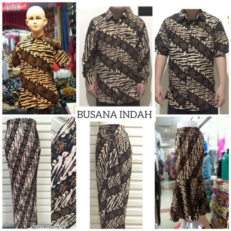 COUPLE BATIK / SERAGAMAN BATIK / BATIK KEBAYA MOTIF PARANG COKLAT