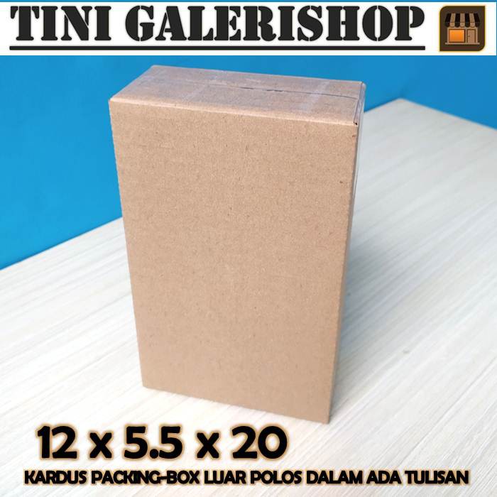 

Kardus Packing Karton Box Uk.12x5.5x20 cm Luar Polos Dalam Ada Tulisan