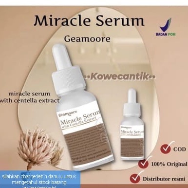 GEAMOORE MIRACLE SERUM CENTELA EXTRA SERUM WAJAH SKINCARE KOSMETIK