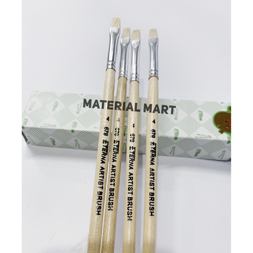 Kuas Lukis Eterna No 4 | Kuas Gambar | Peralatan Melukis | Paint Brush Per [1PC] Material mart