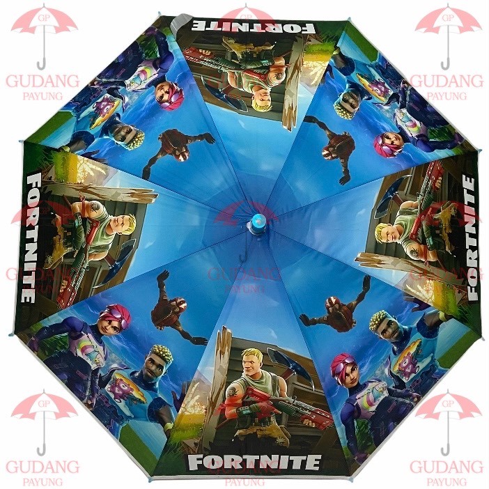 Payung Anak Karakter PVC Motif Fortnite