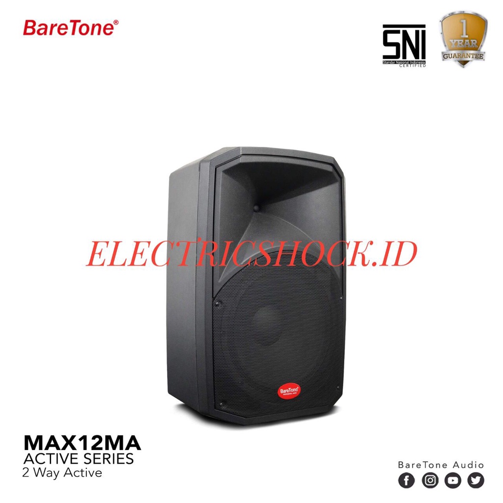 SPEAKER AKTIF BARETONE MAX 12MA / BARETONE MAX 12 MA (12INC)1SET(2PC)