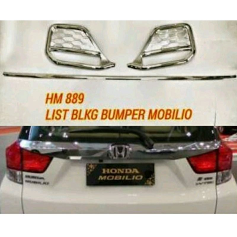 LIST BUMPER BELAKANG CHROME MOBILIO TIPE E