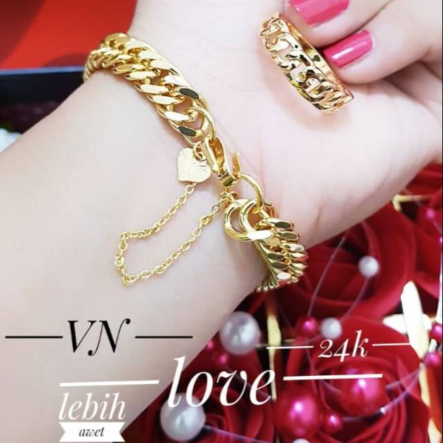 Gelang cincjn lapisbemas 24k 050