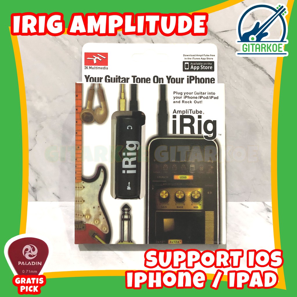 iRig Gitar AmpliTube Interface Guitar iOS iPhone iPad