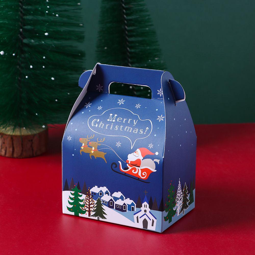 R-flower Christmas Gift Box Hadiah Untuk Teman Cookie Box Snowman Printed Merry Christmas