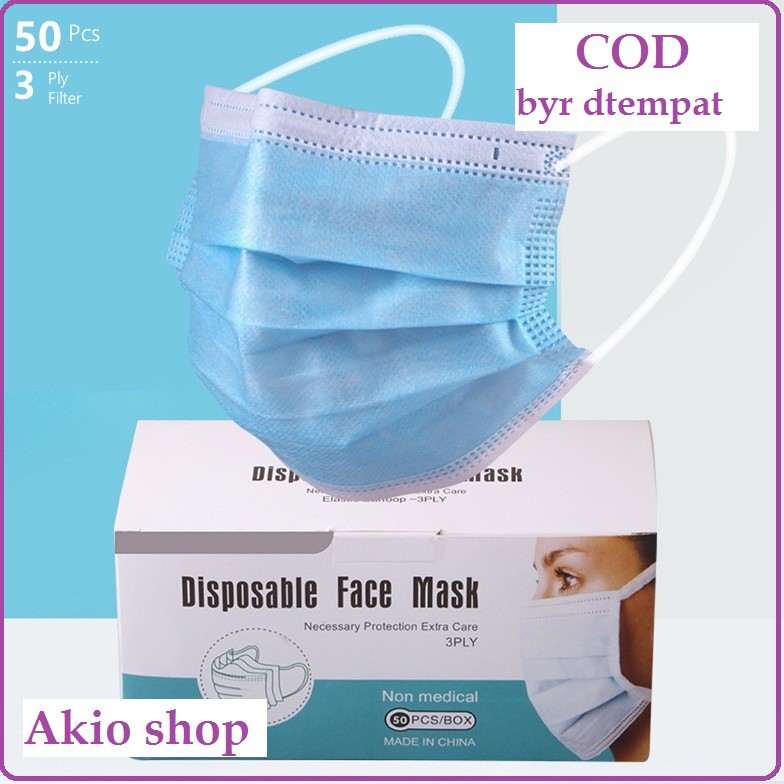 Jual Masker 3ply ( 1box 50pcs ) | Shopee Indonesia