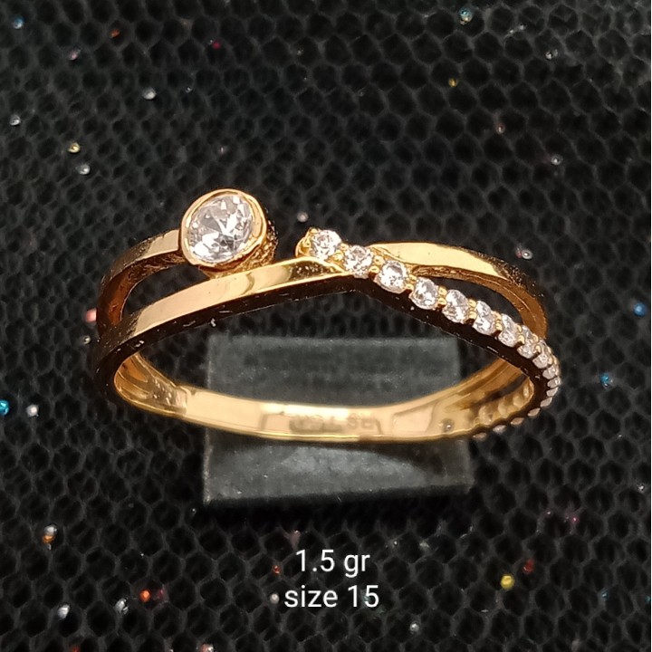 Cincin Emas 17K - 1.5 gr Kadar 750 - 1166