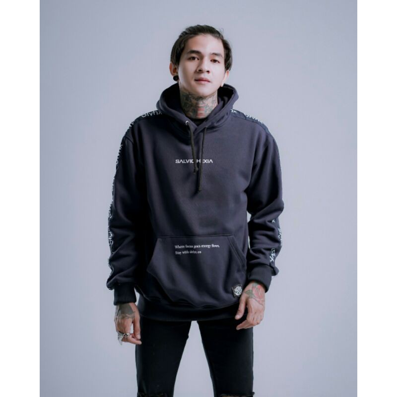 Sweater Hoodie 3D Sweater Pria Sweater Salviohexia Sweater Salvio Unisex Hitam