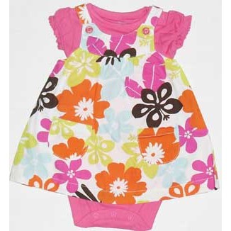 Carter's Dress + Jumper Set - Bunga Putih
