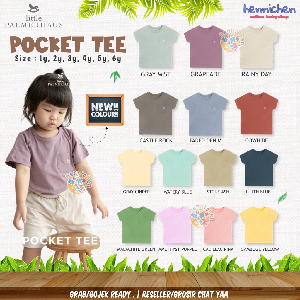 PROMO 7.7 PROMO BAJU LEBARAN Little Palmerhaus Pocket Tee ATASAN ANAK PREMIUM 1- 6 Tahun