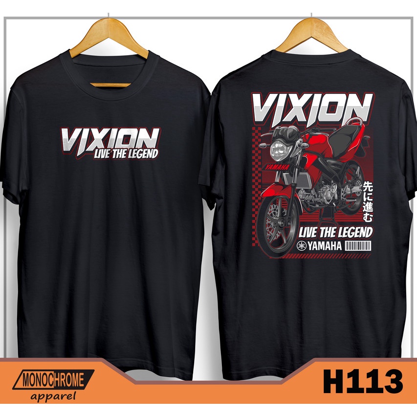 H113 Kaos Baju Distro Pria Motor Motorbike Biker Yamaha V-IXION