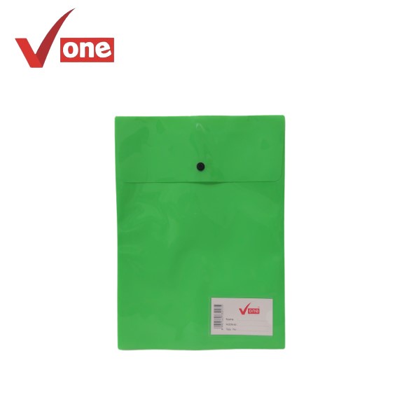 V One Map Plastik Tegak + Name Tag Folio Per Pcs