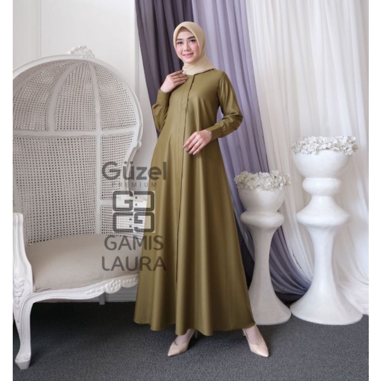 Gamis Gamis Original Terbaru//Guzel/Bahan Toyobo Premium/Dengan Kualitas yang Terbaik/Gamis Polos/Ja