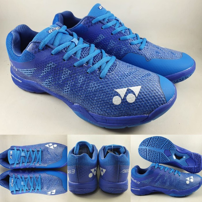 Sepatu Badminton Yonex Power Cushion Aerus 3 Court Biru