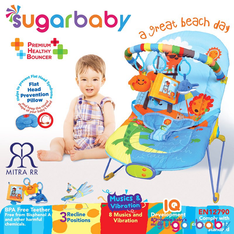 Sugarbaby Premium Healthy Bouncer 3 Recline – Bouncer Kursi Goyang Bayi Ayunan Bayi Sugar Baby