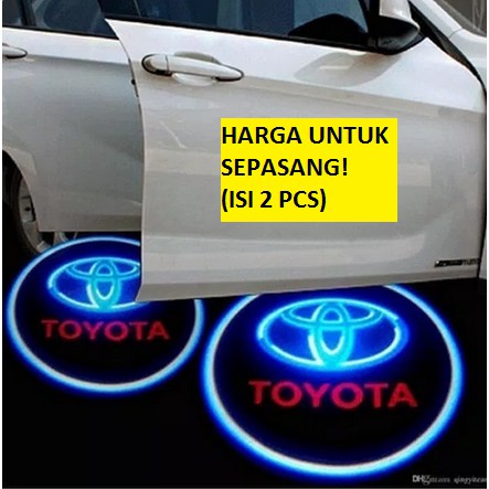 LAMPU LOGO LED PINTU MOBIL WIRELESS TANPA KABEL (DOOR LIGHT PROJECTOR) doorlight logo Toyota