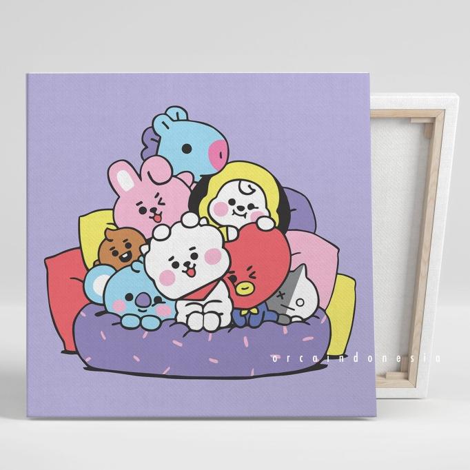 

BT21 Paint By Numbers BTS Aktivitas Melukis Painting Kit Kanvas