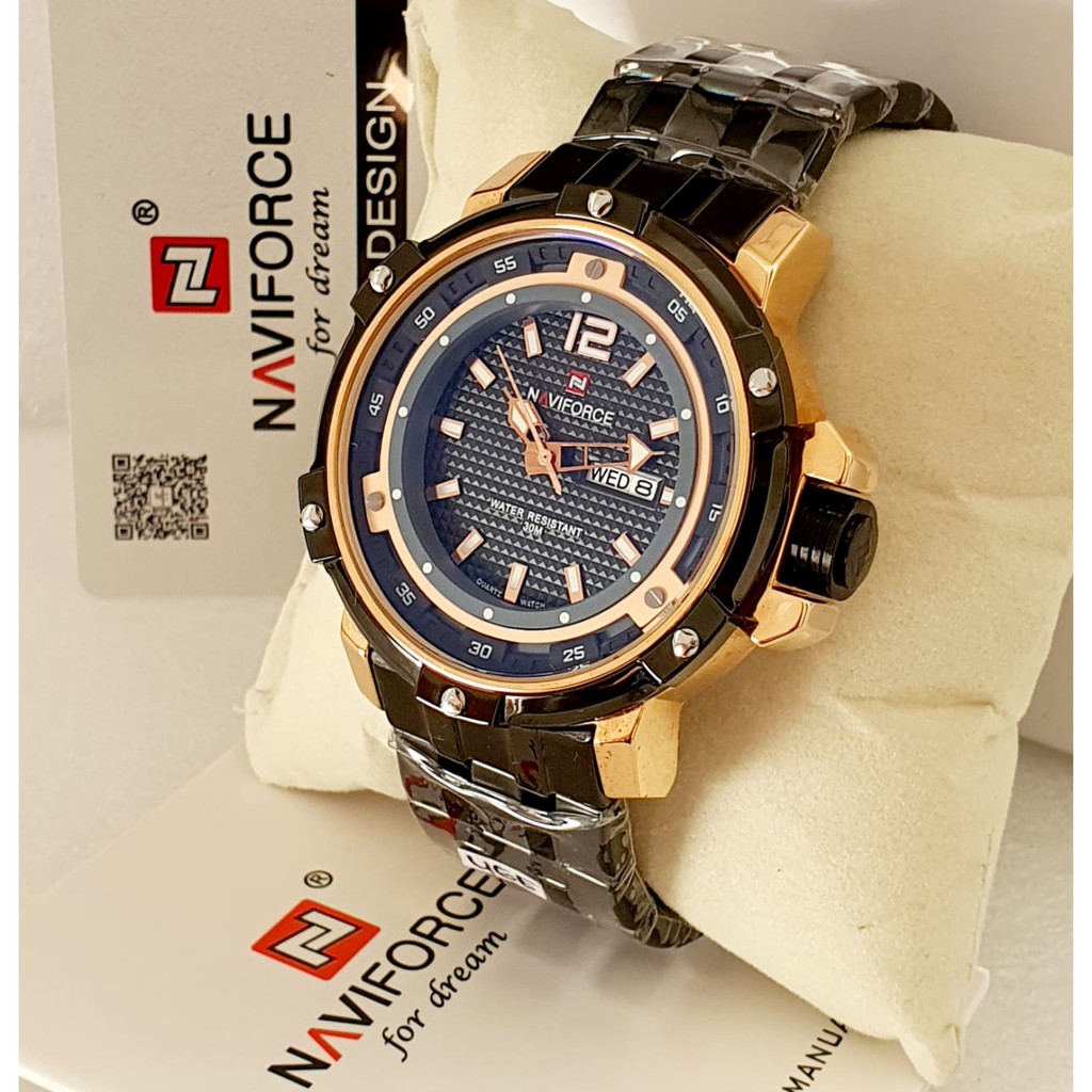 NAVIFORCE ,JAM TANGAN PRIA ORIGINAL.JAM TANGAN PRIA RANTAI ORIGINAL NAVIFORCE NF9073