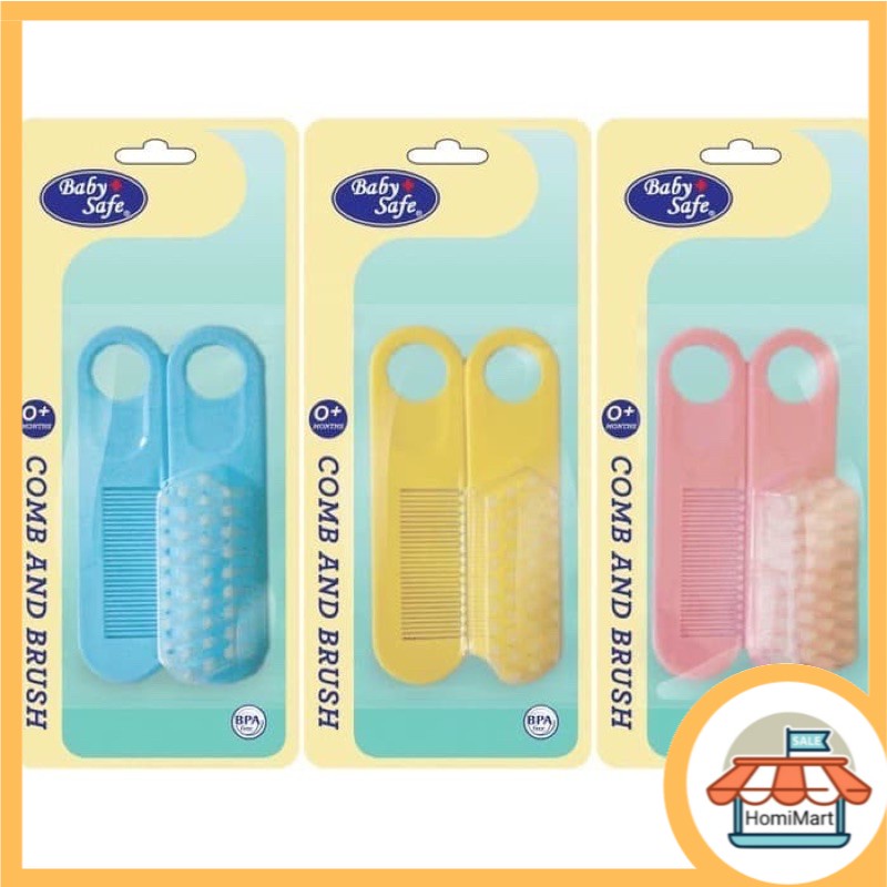 homimart I BABY SAFE Comb and Brush Set BD195 / Sisir dan Sikat Rambut Bayi