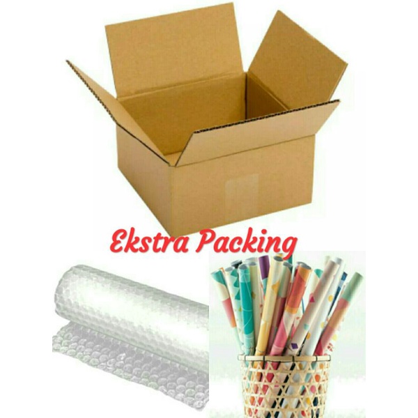 

Extra packing / Ekstra packing / packing tambahan bubble wrap / kardus / kertas kado