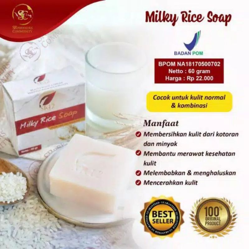 

SR12 MILKY RICE HERBAL SOAP MENGANDUNG SUSU DAN BERAS YANG BERMANFAAT MERAWAT DAN MENYEHATKAN KULIT