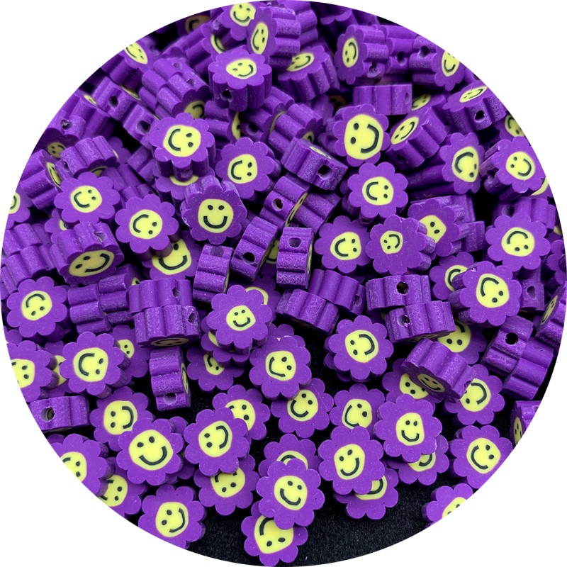 30 Pcs/Pack 10mm Bunga Matahari Smiley Beads