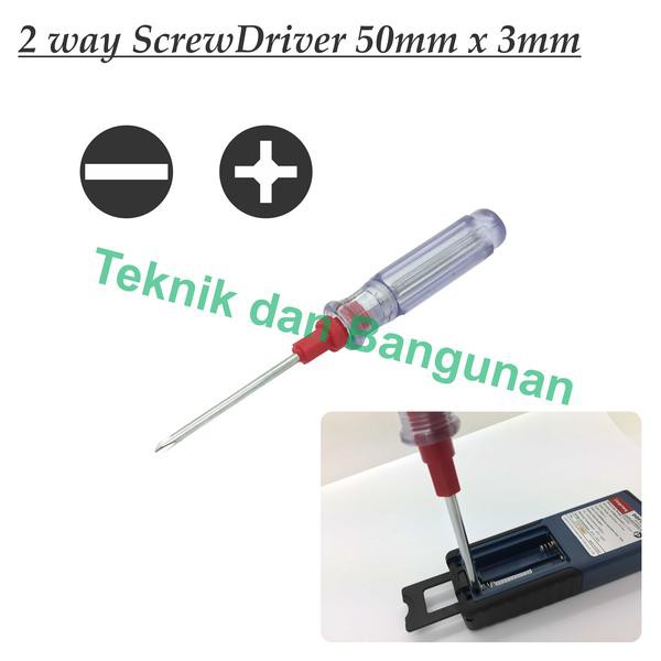 2 Way ScrewDriver/Obeng 2 Arah 50mm x 3mm