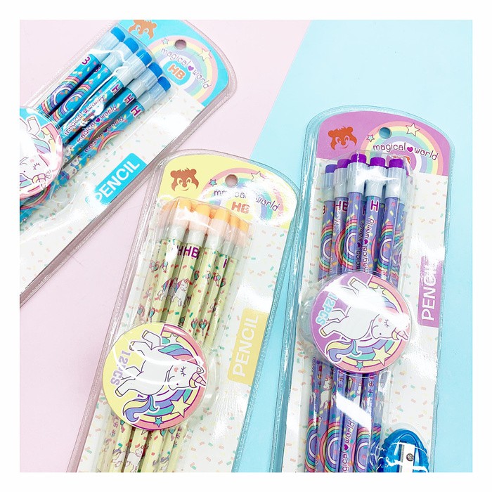 

Terlaris Pensil unicorn isi 12 pcs set Elegan