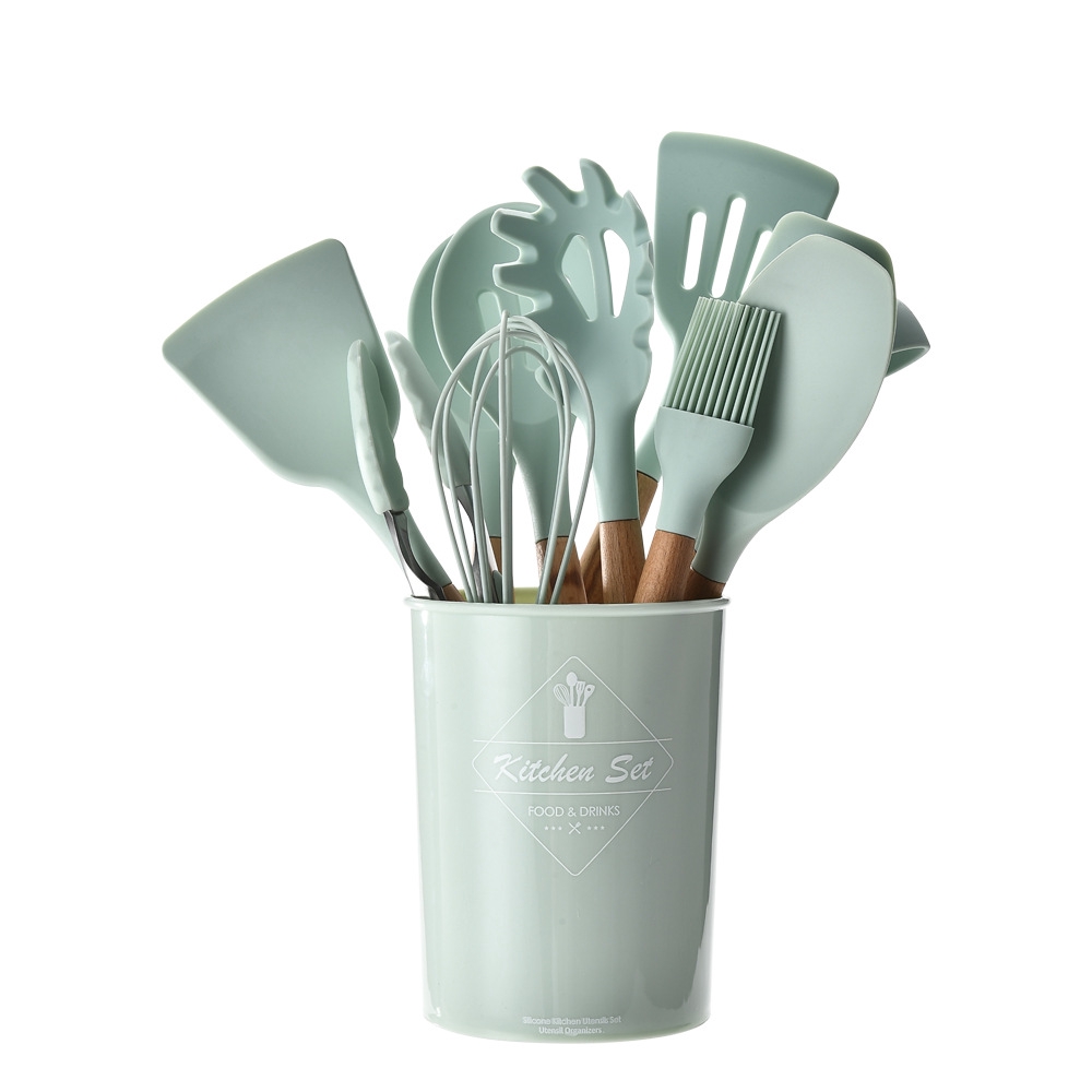 Spatula Bahan Kayu Dan Silikon Anti Lengket Untuk Memasak Spatula Bahan Kayu Dan Silikon Anti Lengket Untuk Memasak