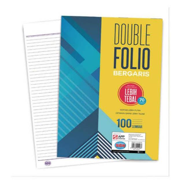 

Double Folio Bergaris SIDU / SINAR DUNIA 70gr (100lbr)