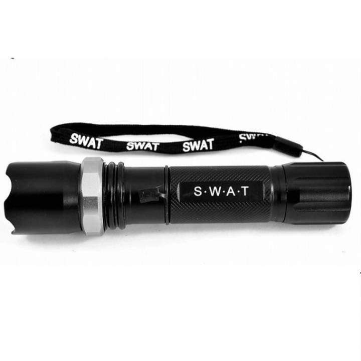 Senter Swat Police LED Flashlight Set - Hitam