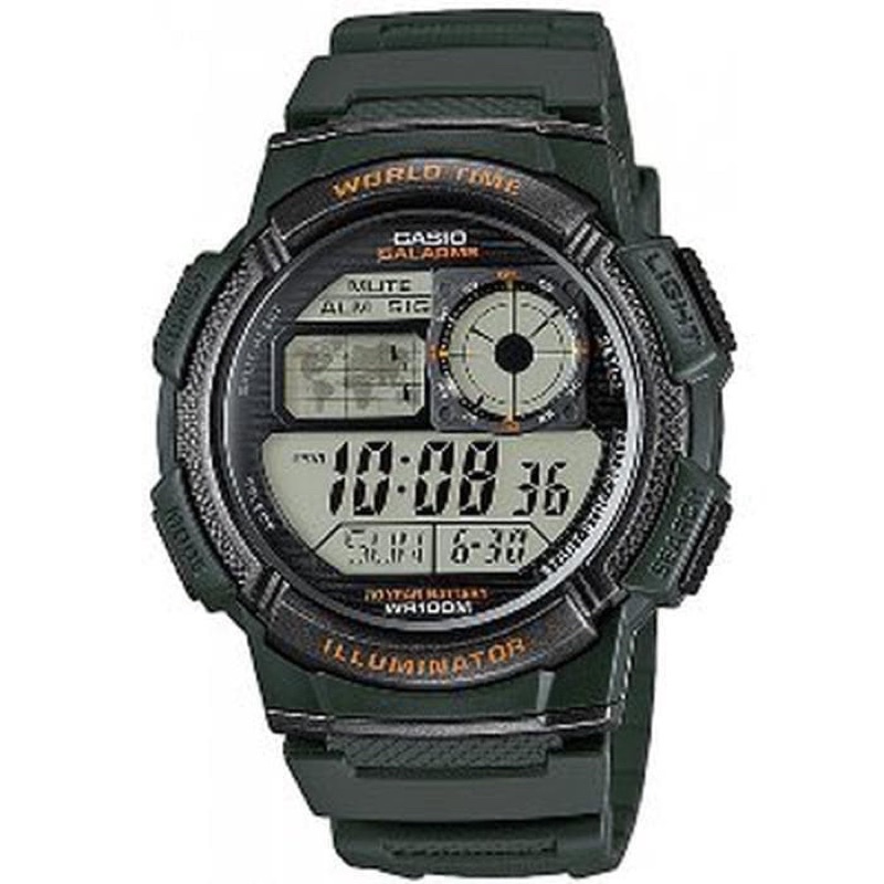 Casio General Digital AE-1000W-3AVDF ORIGINAL GARANSI RESMI BATERAI 10 TAHUN