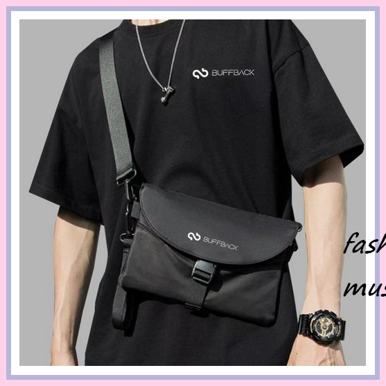 Sling Bag Pria Tas Selempang Mini Handbag Jaring Heja Casual Cowok Cowok Murah Korea Keren Berkualit