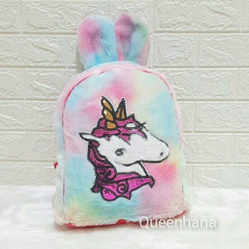 Tas Ransel Anak Tas Ransel Bulu Tas Ransel Unicorn