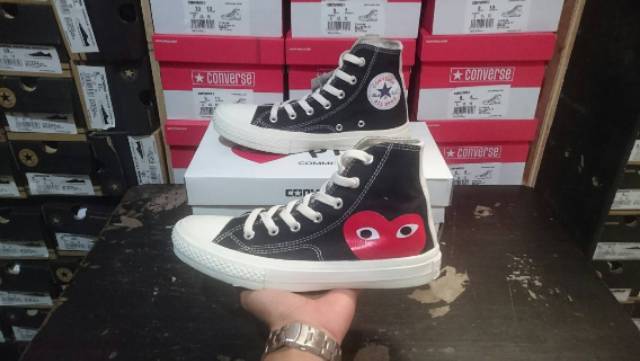 Converse High CDG Grade Ori Vietnam, Sepatu Converse All Star High CDG, Sneaker All Star Classic