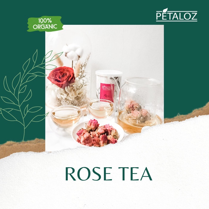 

(BISA COD) Teh Mawar Organik - Organic Rose Bud Tea - Teh Bunga Mawar Organik 65g