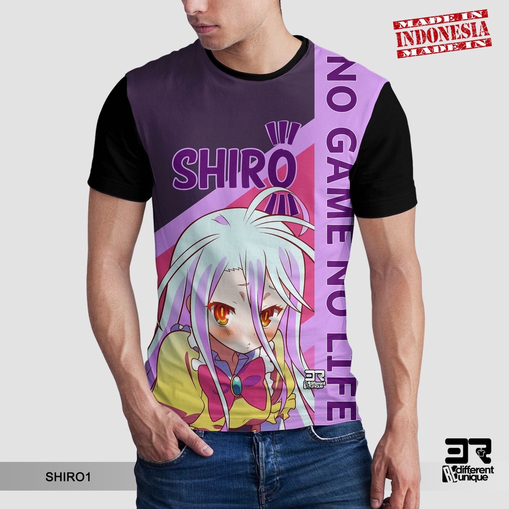 [ COD ] KAOS PRINTING GAMBAR ANIME NO GAME NO LIFE SHIRO 1 - BAJU KARTUN ANIMASI FILM MOVIE MANGA DI