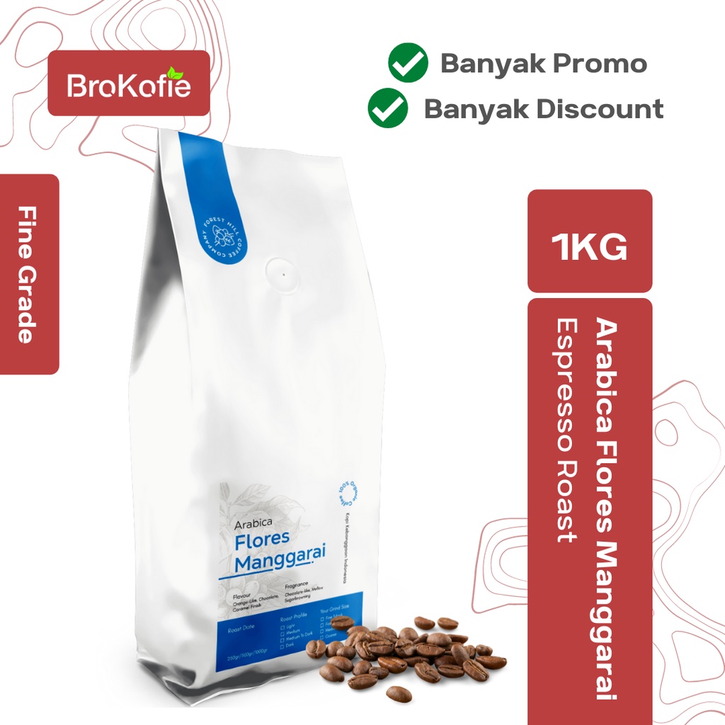 

Forest Hill Coffee Company Biji Kopi Arabika Single Origin Flores Manggarai 1kg - Espresso